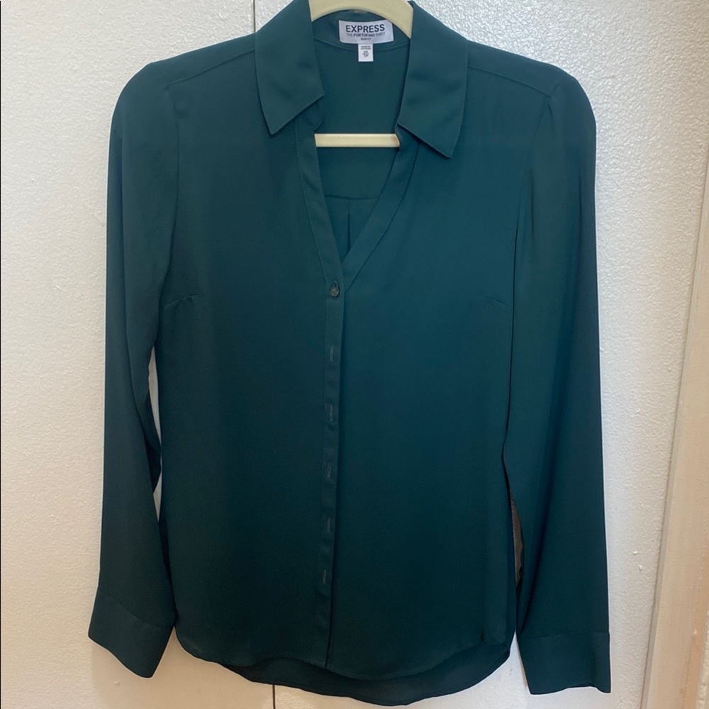 Express Women's Portofino Green Blouse